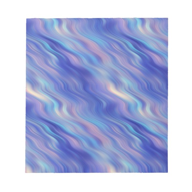 God morgon, blått Vågigt Struktur Anteckningsblock (Framsida)