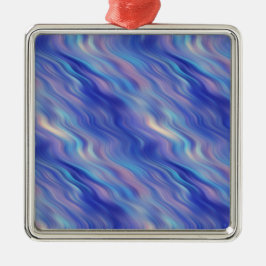 God morgon, blått Vågigt Struktur Julgransprydnad Metall