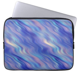 God morgon, blått Vågigt Struktur Laptop Sleeve