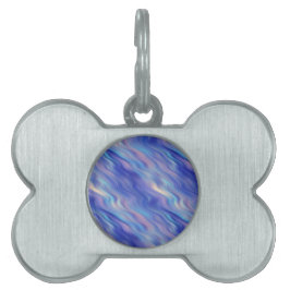 God morgon, blått Vågigt Struktur Namnbricka Husdjur