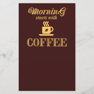 God morgon börjar med kaffe flygblad