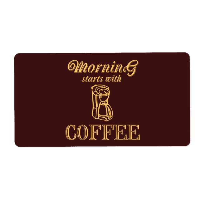 God morgon börjar med kaffe fraktsedel (Framsidan)