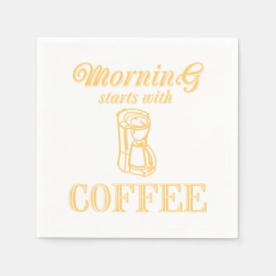 God morgon börjar med kaffe pappersservett