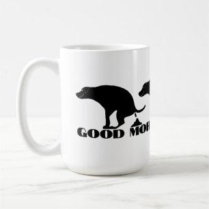 God morgon Brew Sunshine & Pooping Hundar Kaffemugg