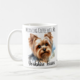 God morgon Coffee med Yorkshire Terrier Cute Mugg