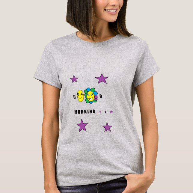 God morgon damt-shirt t shirt (Framsida)