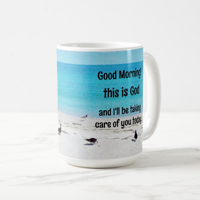 "God morgon, det här är Gud" Kaffe kopp (Framsida höger)