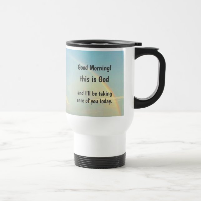 "God morgon, det här är Gud" Kaffe kopp (Höger)