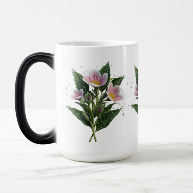 God morgon Dew Blommar Morphing Mugg 15 oz - Blomm (Vänster)