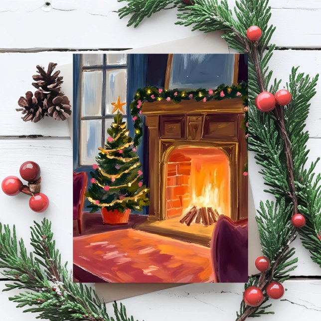 God morgon Fireplace Helg Vykort (Skapare uppladdad)
