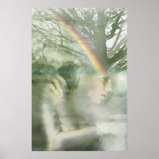 God morgon Fog av Gregory Gallo Poster