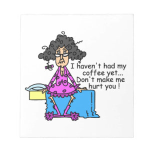 God morgon före kaffet Humor Anteckningsblock