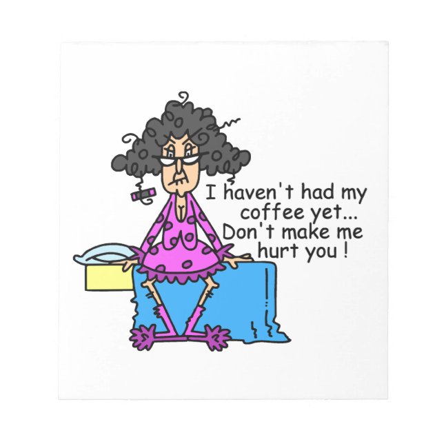 God morgon före kaffet Humor Anteckningsblock (Framsida)