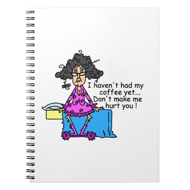God morgon före kaffet Humor Anteckningsbok (Framsidan)