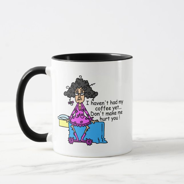 God morgon före kaffet Humor Mugg (Vänster)
