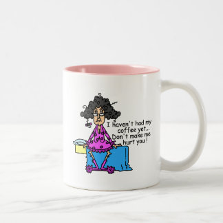 God morgon före kaffet Humor Två-Tonad Mugg