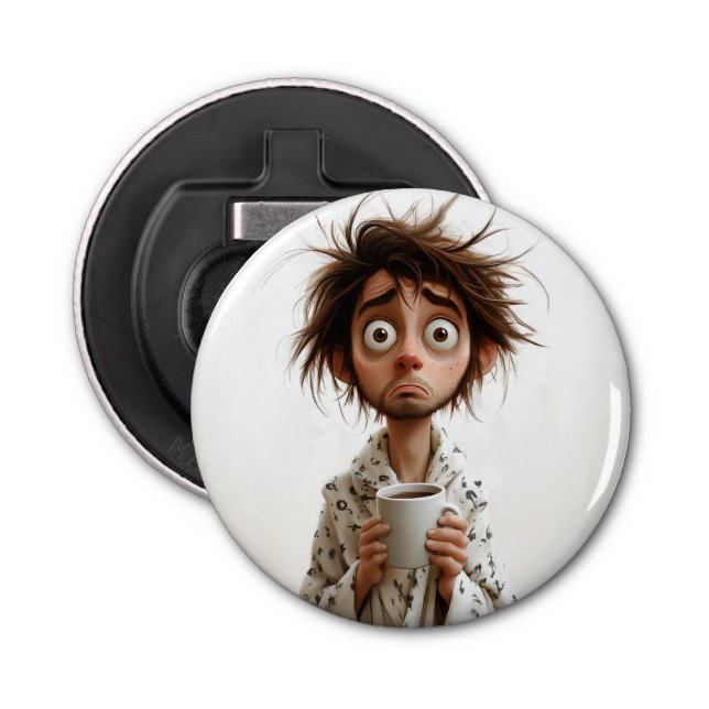 God morgon Galenhet: Kaffe först, frågor senare Flasköppnare (Framsidan)