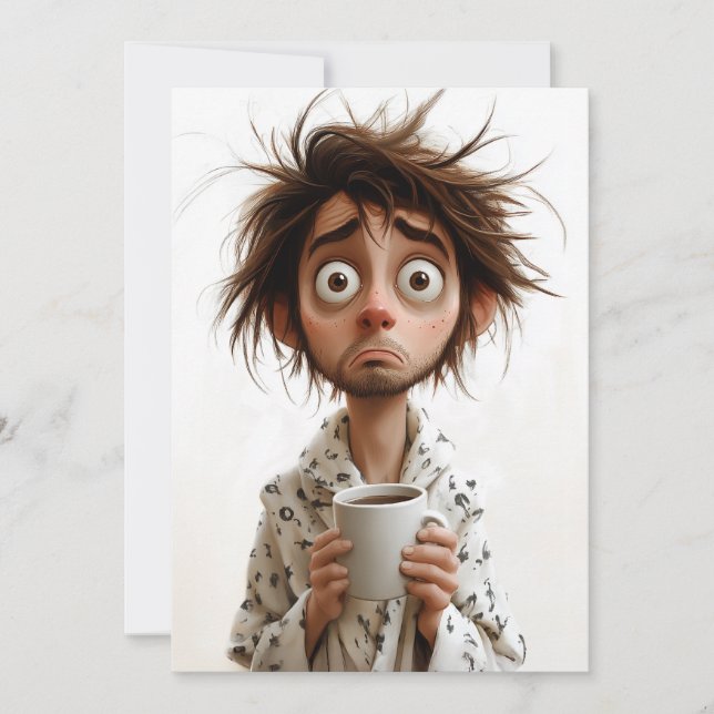 God morgon Galenhet: Kaffe först, frågor senare Inbjudningar (Framsida)