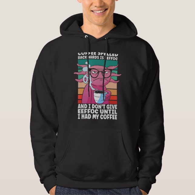 God morgon, Glass Salamander Lizard Coffee Ax Hoodie (Framsida)