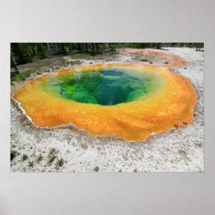God morgon Glory Bassäng, Yellowstone Nationa... Poster