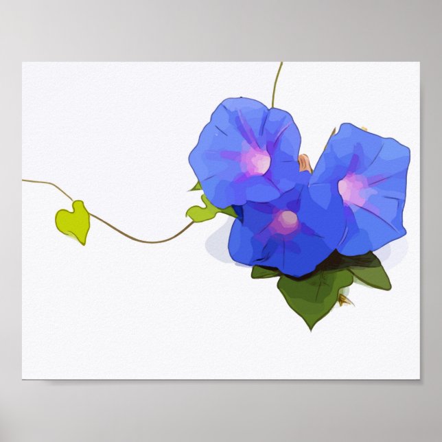 God morgon Glory Flowers, vattenfärg Poster (Framsidan)