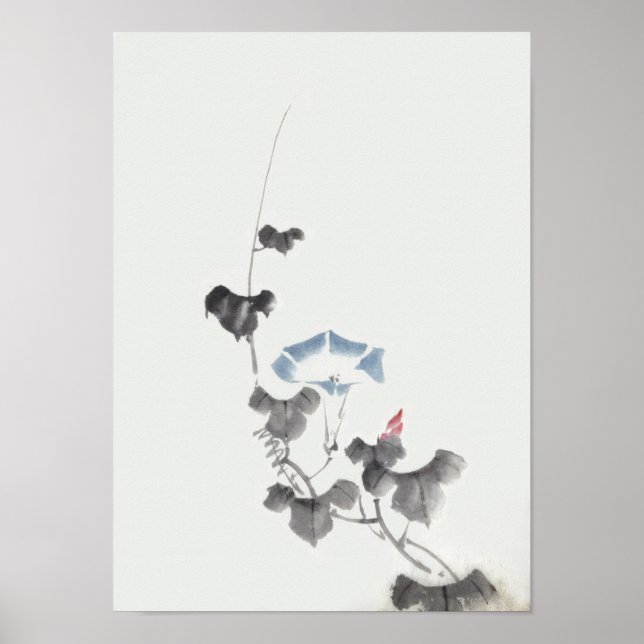 God morgon Glory Hokusai Japansk Fine Art Poster (Framsidan)