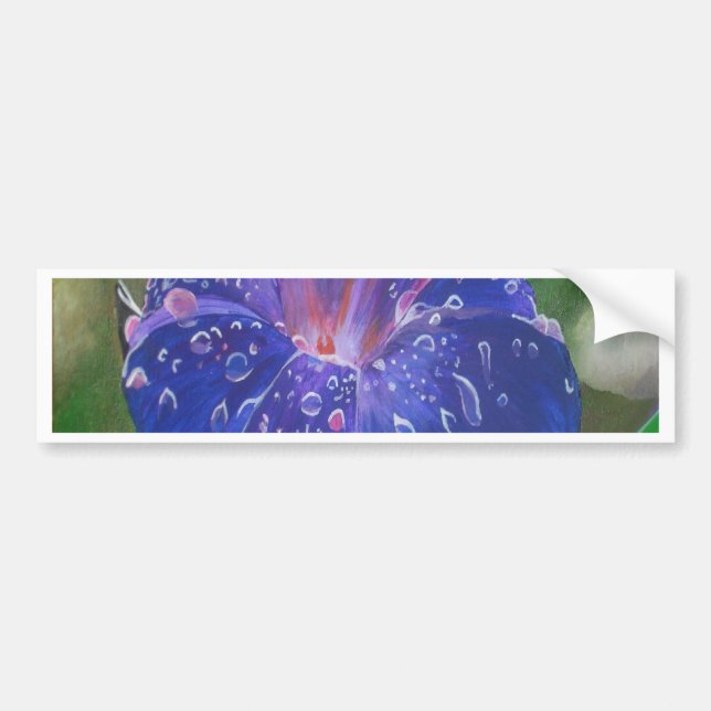 God morgon Glory (Ipomoea Purpurea) Petals och Dew Bildekal (Framsidan)