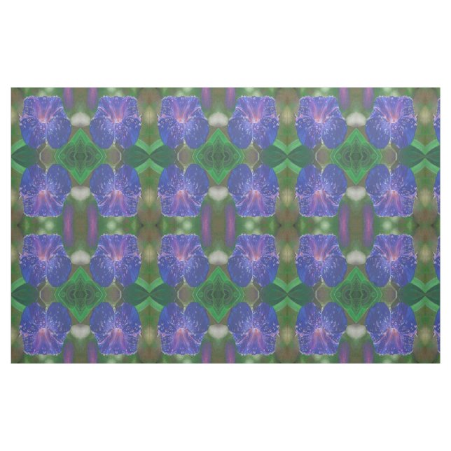 God morgon Glory (Ipomoea Purpurea) Petals och Dew Tyg (Fat Quarter)