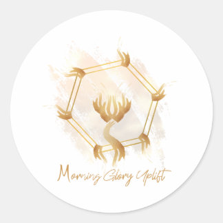 God morgon Glory Uplift Sticker Runt Klistermärke