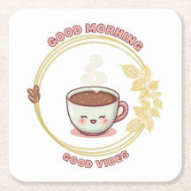 God morgon Good Vibes Coaster