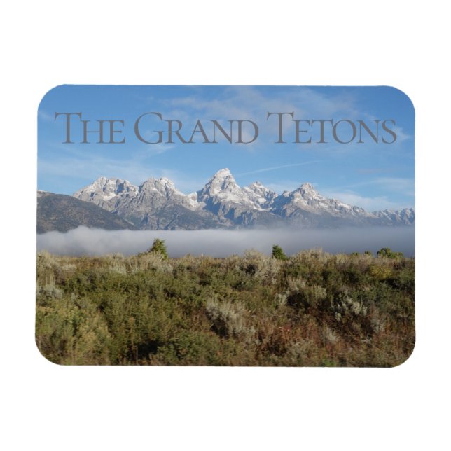 God morgon Grand Teton nationalpark Wyoming Magnet (Horisontell)