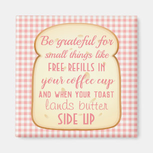 God morgon Gratitude Quote Kitchen Magnet