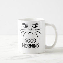 God Morgon – Grumpy Cat Face Kaffe Mugg
