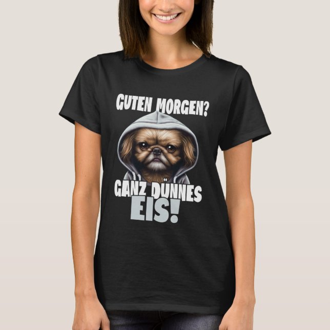 God morgon helt tunt iskaffe talesätt t shirt (Framsida)