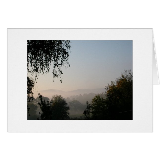 God morgon i bergen hälsningskort (Framsidan Horizontal)