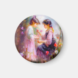 God morgon i en Garden Magnet