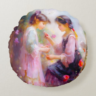 God morgon i en Garden Rund Kudde