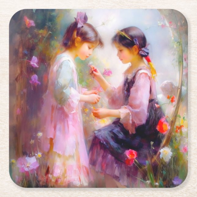 God morgon i en Garden Underlägg Papper Kvadrat (Framsidan)