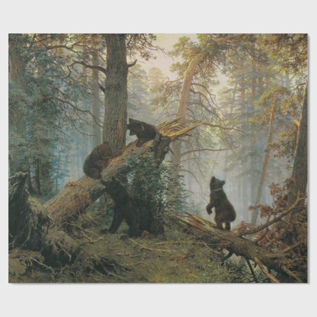 God morgon i en Gräs-skog (Bears i Skogen) Presentpapper (Platt)