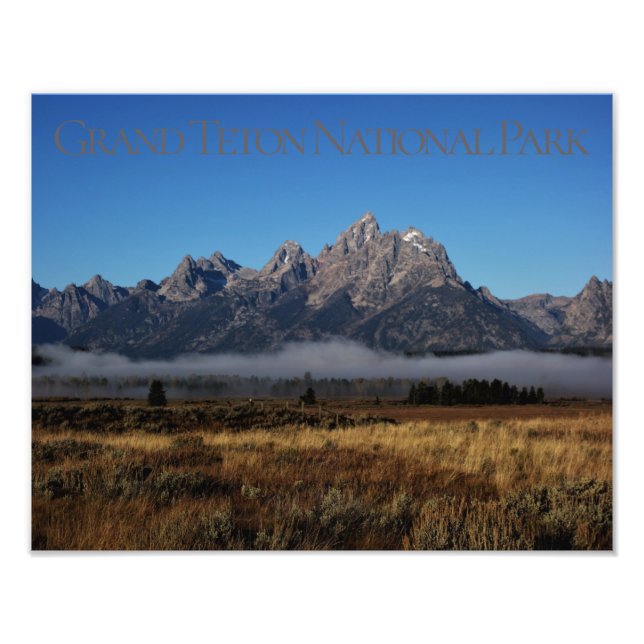 God morgon i Grand Teton nationalpark Wyoming Fototryck (Framsidan)