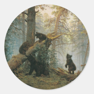 God morgon i Gräs Runt Klistermärke