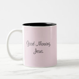 God morgon, Jesus Två-Tonad Mugg