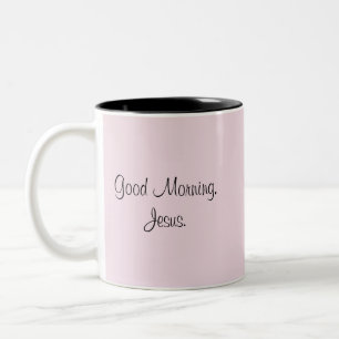 God morgon, Jesus Två-Tonad Mugg