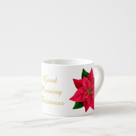 God Morgon Jul Stark Kaffepoinsettia Espressomugg