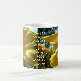 God Morgon Kaffe Kopp Mugg Lilja Blommor