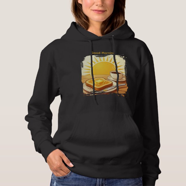 God Morgon Kaffe & Toast — Soluppgångsgrafik T Shirt (Framsida)