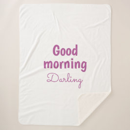 God Morgon Kära Personlig Sherpafilt