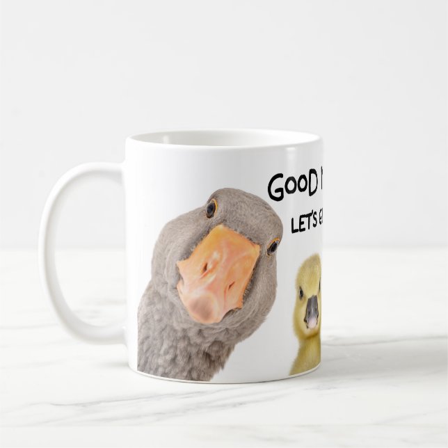 God Morgon - Låt Oss Kvacka Kaffemug Kaffemugg (Vänster)