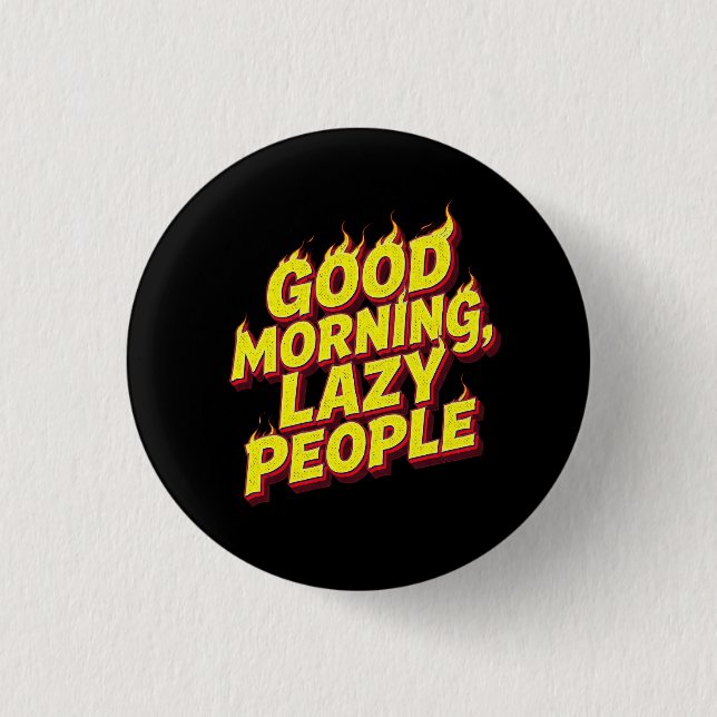 God Morgon Late Människor Knapp (Framsida)
