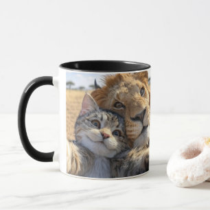 God morgon lejon mugg